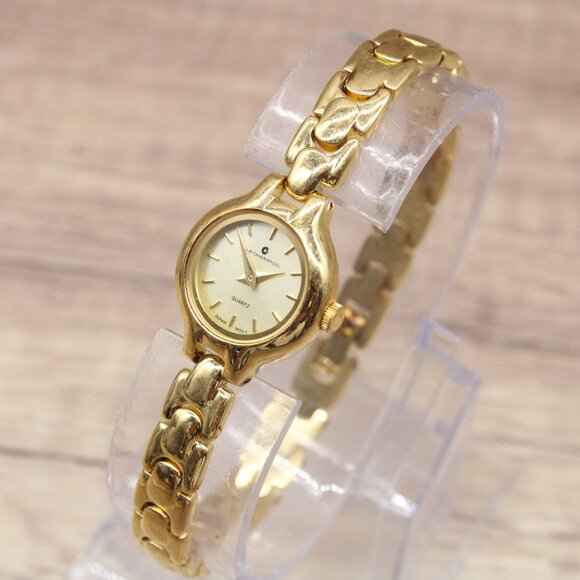 J.B Champion Watch Womens Gold Tone Stainless Steel Classic Gold Quartz Dial - Picture 3 of 8